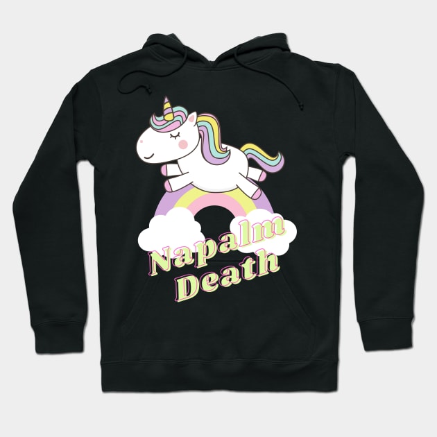 napalm death ll unicorn Hoodie by j and r